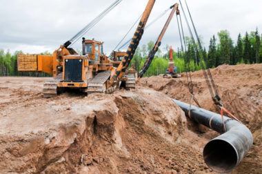industry gas oil pipeline construction site
